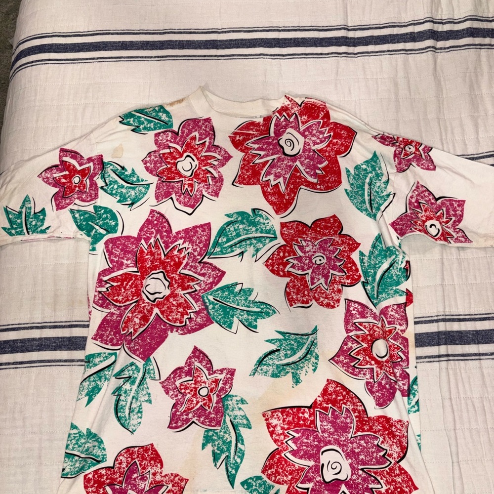 Vintage Floral Print T-Shirt